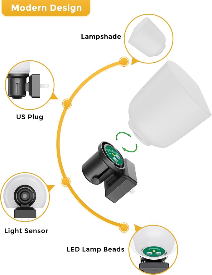 L LOHAS LED Night Lights Plug into Wall,[2 Pack] Dimmable Plug in Night Light,0-100LM Adjustable Brightness,Dusk to Dawn Sensor, 3000K Soft White, Boho Farmhouse Night Lights for Bedroom Bathroom