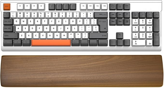 Ergonomic Wooden Wrist Rest Support for 104 Key Mechanical Keyboard | 17.3" for Full-Size Keyboard, Wrist Pain Relief, Easy to Clean and Smooth No Odor, Support Wrist to Coding Typing and Playing