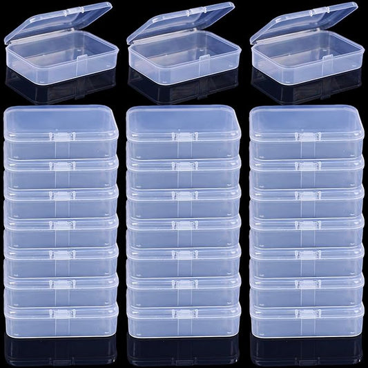 Clear Plastic Playing Card Boxes Snaps Closed Poker Gaming Playing Card Deck Cases Holder Plastic Storage Box Clear Trading Card Box Card Storage Organizer for Bank Business Card (24Pcs)