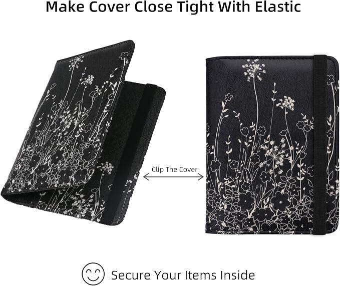 WALNEW Passport Holder for Travel, RFID Passport Wallet, Travel Essentials | PU Leather Passport Cover Case with Pen Holder, Travel Must Haves Accessories, Passport Book Holder for Women Men