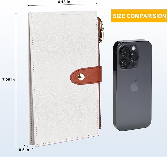 Travelambo Leather Wallets for Women Slim RFID Blocking Bifold Credit Card Holder Wallet | Large Capacity, 16 Card Slots & ID Window, 2 Zipper Pockets, Dual Snap Closure, Slim Lightweight, RFID Privacy Protection