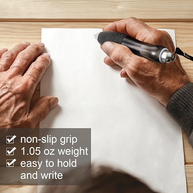 Tenare 5 Big Fat Pens with 10 Blue Extra Refills Thick Pen for Arthritis Hands Wide Grip Ballpoint with Rope Handwriting Aids for Tremor, Parkinson, Elderly(Black)