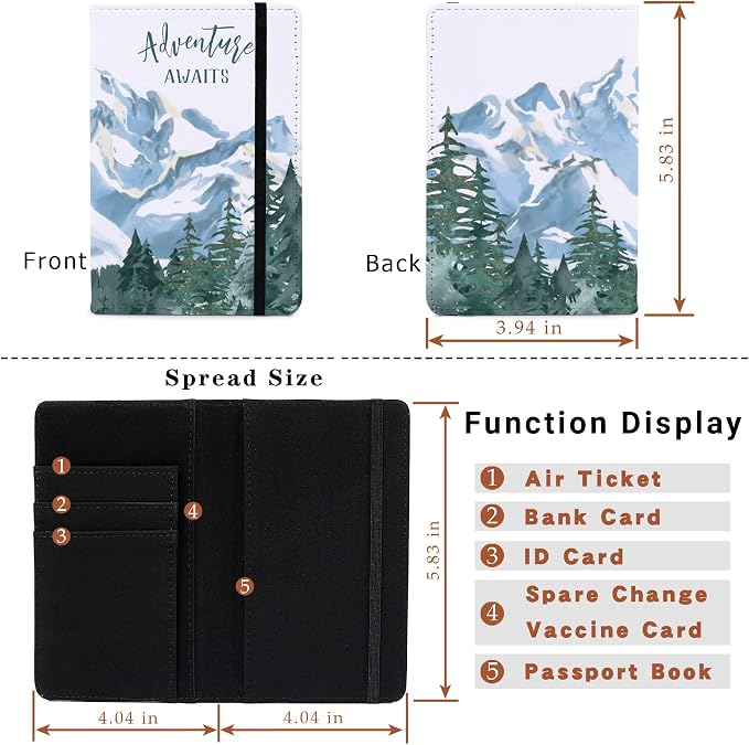 PDE-QUNLIAN Passport Book Holder Passport Wallet for Children Passport Holder for Kid Passport Cover for Boy and Girl Passport Case Passport Books Holder 1 PCS (6x4IN)
