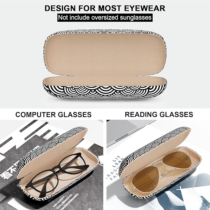 Eyeglasses Case, Hard Shell Protective Case for Glasses, Unisex for Women Men