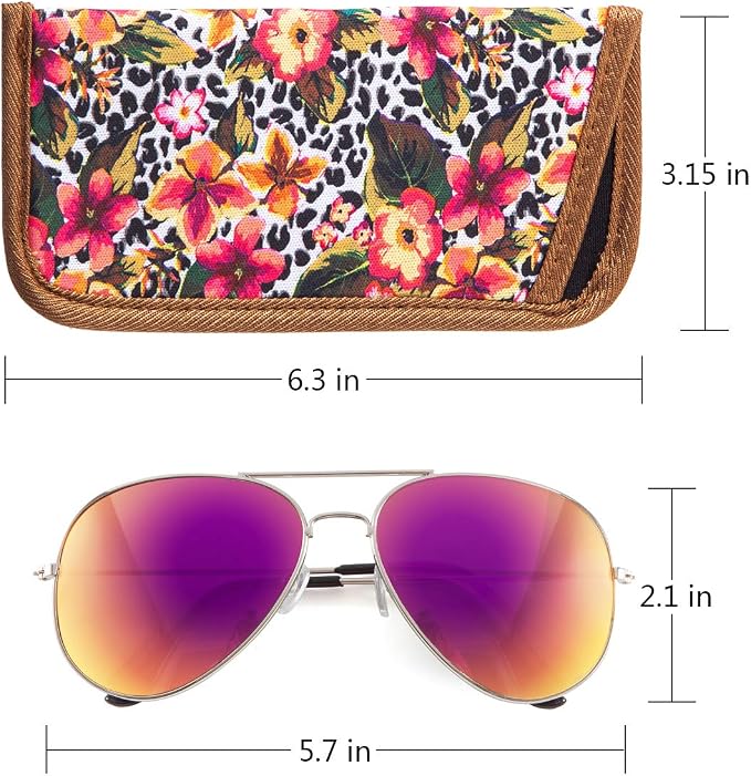 TRIUMPH VISION Reading Glasses Pouch Eyeglass Sleeve Soft Case Slim 3 Pack | Alternative to Bulky Case Lightweight，Neoprene Lined Padded Protect Optical lens Slip in, Cute Pattern Portable for Daily Use
