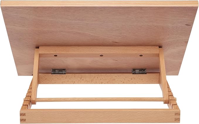 SoHo Urban Artist 12x16 Adjustable Portable Drawing Board Stand Easel, 5 Positions, Natural Beechwood Finish