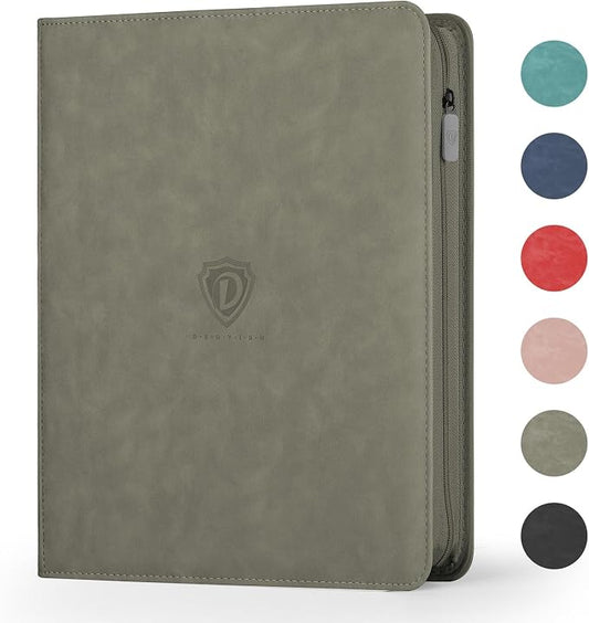 9 Pocket Card Binder,360 Pockets Trading Card Binder,Double Sided Pocket Collection Binder,Card Folder for MTG,TCG,Game Cards,Sport Cards,Grey
