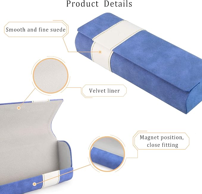LifeArt Eyeglass Case Hard Shell, Portable Sunglass Case, Fashionable PU Leather Eyeglass Case, Lightweight