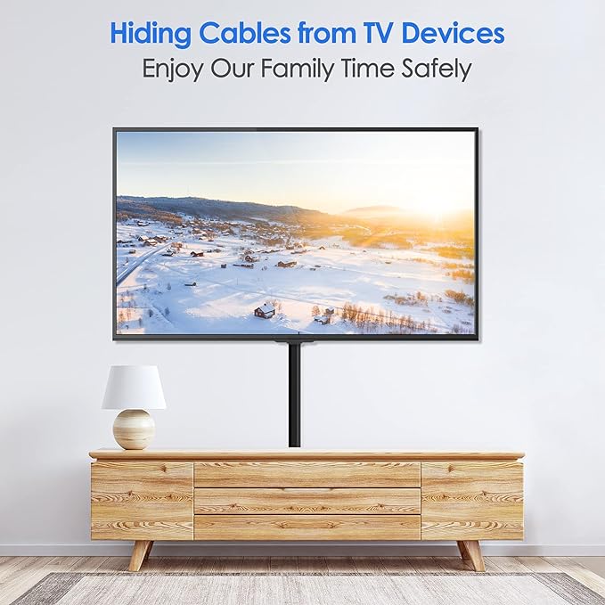 Yecaye 125in Cord Hider, Large Cord Covers for Wires on Wall, Cable Management Kit for Mount TVs, Wire Hider Cable Concealer for Home Office, W1.18in H0.6in, Black