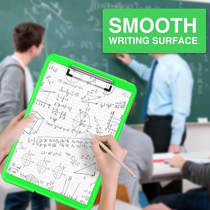 Sooez Clipboard with Storage, Plastic Nursing Clip Board, 8.5" x 11", Work | Sturdy Clipboards Foldable, Cute Hanging Clip Board Case, Teacher, Classroom Must Haves, Office School Supplies, Women & Men