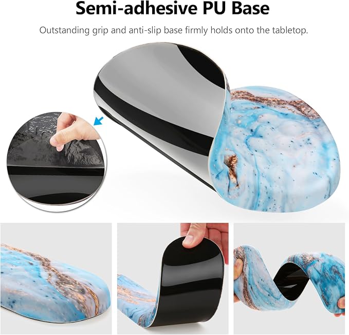 Ergonomic Mouse Pad with Wrist Support and Keyboard Wrist Rest Set | Memory Foam Wrist Cushion, Non-Slip PU Base, Massage Design, Relieves Wrist Pressure for Work, Gaming & Office Use