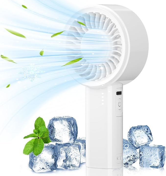 HandFan Handheld Mini Fan, Next Generation Small Fans Portable [8.5H Runtime] with Powerful High Speed Turbo Motor, USB Rechargeable, Pocket Design for Travel/Summer/Concerts/Lash, Gifts for Women