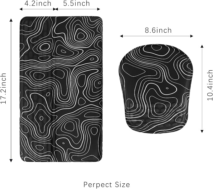 Keyboard Wrist Rest -Ergonomic Keyboard Stand with Wrist Rest- with Carpal Tunnel Pain Relief Massage Bumps and Full Memory Gel Design - Ideal Frequent Computer (Line)