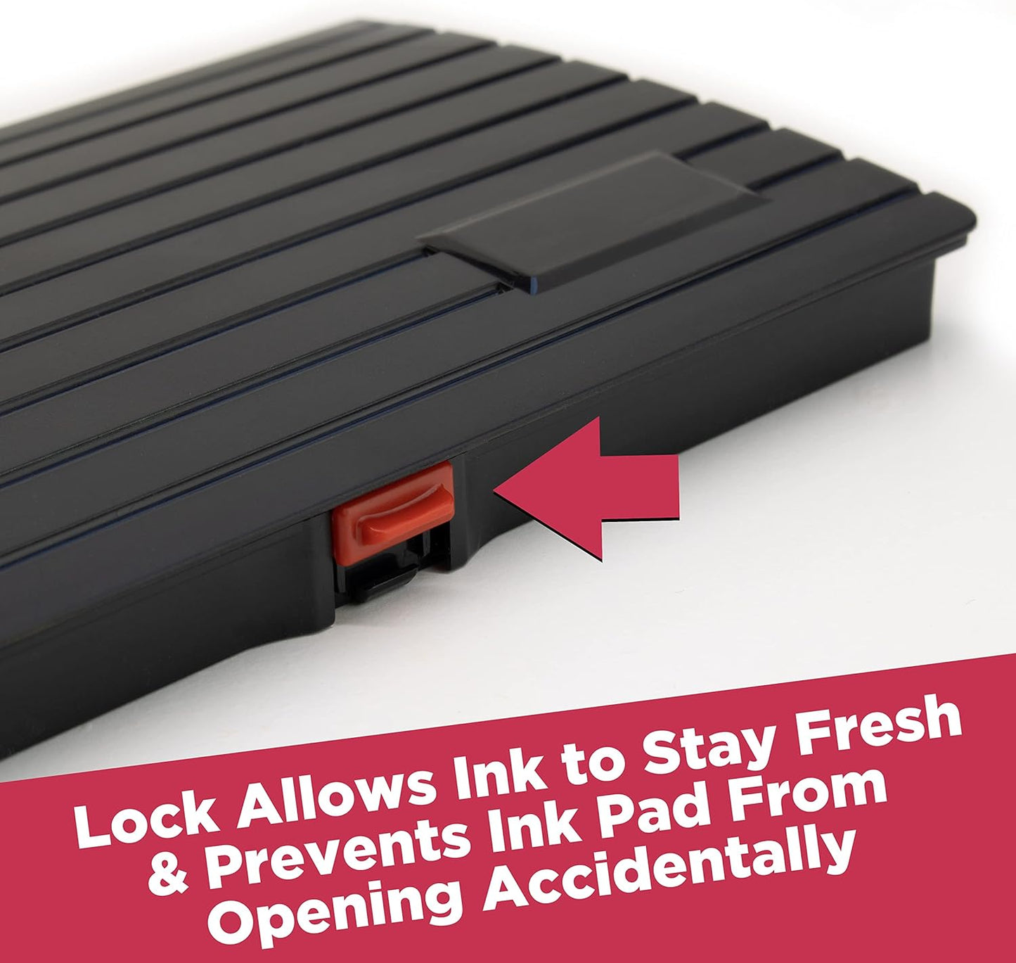 Large Premium Red Ink Stamp Pad - 5" by 7" - Quality Felt Pad