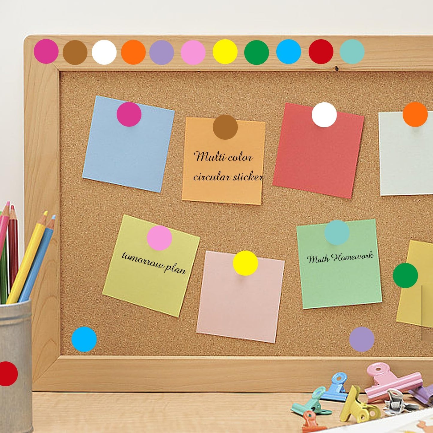 0.75 Inch Removable Color Code Dot Sticker Round Labels,Garage Sale Stickers Price Tags Label Blank Yard Sale Circle Dot Stickers(1050 Pack,Orange)