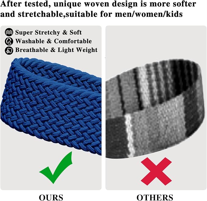 Fishent Stretchy Wristlet Keychain, Cute Key Chain, Woven Wrist Lanyard for Car Keys with 3 Keyrings and D-ring for Women Men