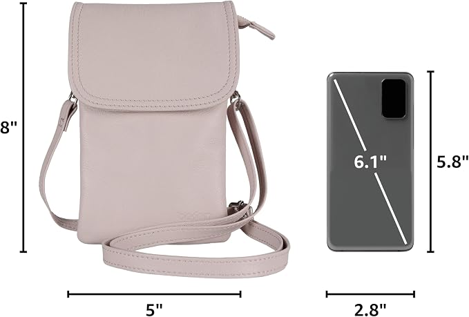 befen Genuine Leather Small Crossbody Bags for Women Cell Phone Travel Bag | Soft Real Leather, Adjustable Shoulder Strap, Card Slots, Compact Size, Daily Travel Shopping Outing Use, Phone Purse