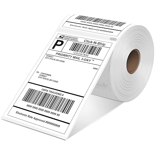 L LIKED 30 Rolls Compatible with Dymo 1744907 Internet Postage Labels 4" x 6" Shipping Labels Compatible with Rollo, DYMO 4XL & Zebra Desktop Printers (220 Labels Per Roll)