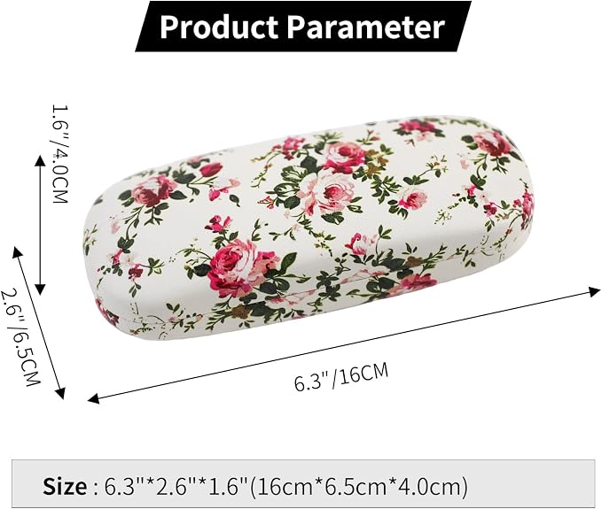 PERFECTSIGHT Hard Shell Eyeglasses Case, Kawaii Protective Glasses Case for Kids, Cute Eyeglass Case for Women Men Girls
