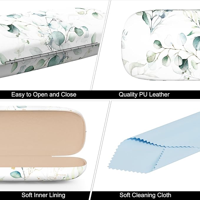 Eyeglasses Case, Hard Shell Protective Case for Glasses, Unisex for Women Men