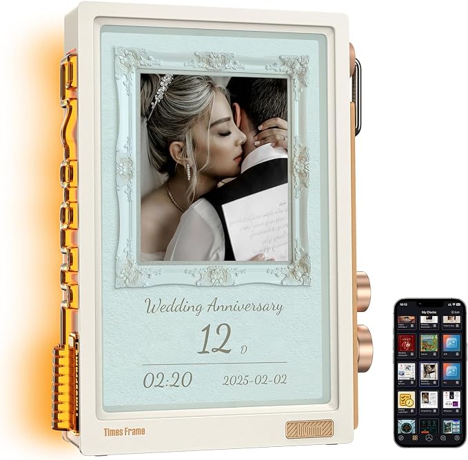 Divoom Times Frame-10.1" WiFi Digital Picture Frame with 64GB, Free App with No Subscription Fees, Supports Uploading Photos/Videos/Calendars/Weather/Sports Scores and Various DIY Content