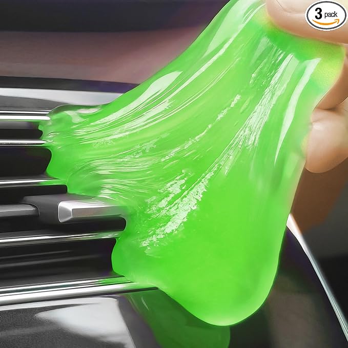 Car Cleaning Gels 3 Pack, Clean Putty Dust Cleaner Kit, Auto Detailing Tools Cleaning Putty Car Interior Cleaner, Keyboard Cleaner, Cleaning Slime Car Cleaning Supplies Gift for Men Women, 240g