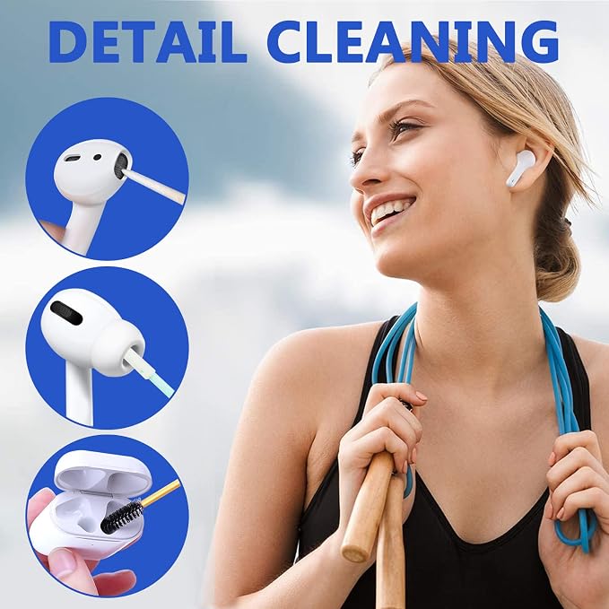 Cleaning Kit for iPhone, Cleaning Tool for Phone Charging Port Speaker | Electronic Cleaning kit Compatible with iPhone Airpods Earbuds Camera USB C Lightning Port ipad (140PCS)