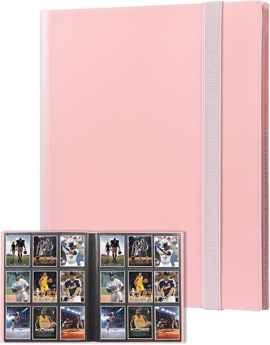 GEAoffice Card Binder, 9 Pockets Trading Card Album Folder, 360 Side Loading Pocket Binder for Sports&Game Cards, MTG, and Other TCG