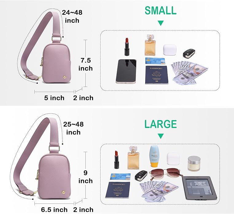 Anti Theft Crossbody Bag for Women, Small RFID Blocking Sling Purse with Zipper Lock for Travel, Vegan Leather