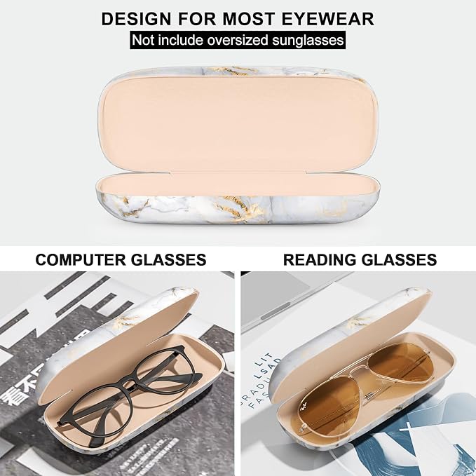 Eyeglasses Case, Hard Shell Protective Case for Glasses, Unisex for Women Men