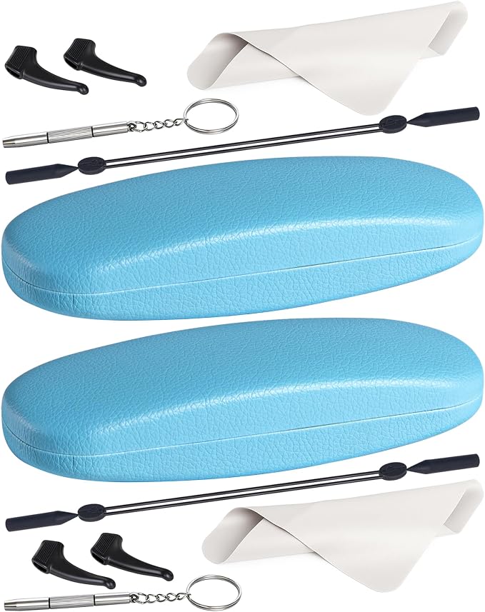 RayLove Unisex Hard Shell Eyeglasses Cases, Protective Case For Glasses