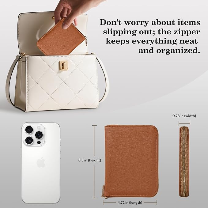 CoBak Passport Holder Cover with Safe Zipper Closure | Premium Passport Wallet for Travel, RFID Blocking Card Case, Waterproof Travel Accessories for Women