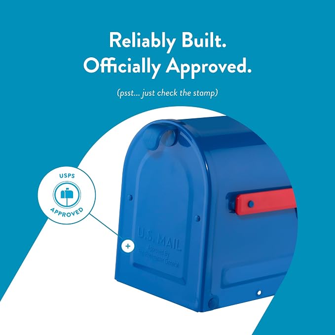 Architectural Mailboxes 7600BE MB1 Mailbox, Medium, Blue