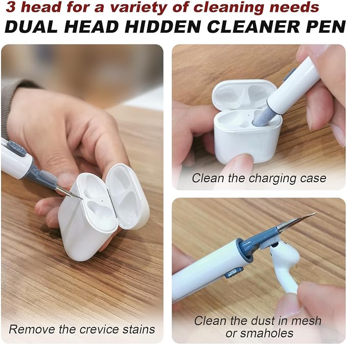 for AirPods 1/2 Case Cover,Come with Cleaner Kit,Soft Skin Silicone Case Cover with Keychain,Full Protective Case for Men and Women,Compatible with AirPods 2nd 1st Generation Case,Wine Red