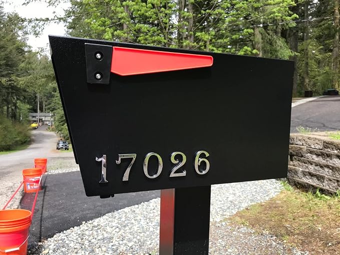 2 Inch Mailbox Numbers, Chrome Door Address Sign Number Stickers for Aprtment Office Home Room, Self Adhesive Install, Metal Shining, Suit for Outside or Indoor.(Silver, 2" - Set of 20)