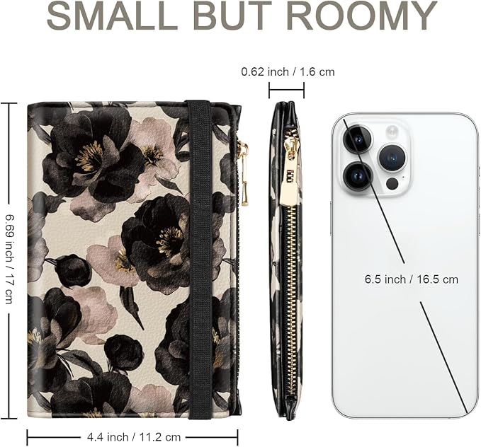 Passport Holder for Travel, RFID Blocking Passport Cover for Women Zipper | Travel Wallets, Passport Book Holder, Credit Card Holder, ID Window,SIM Card Slots, Coin & Tickets Pocket, Champagne Rose