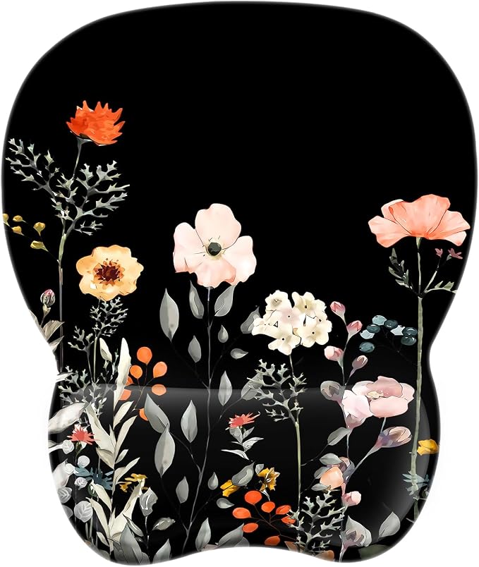 EooCoo Ergonomic Mouse Pad with Wrist Rest, Memory Foam Support Mousepad | Non-Slip Base for Computer, Cafe, Home & Office, 9.64 x 8.26 in Office Desk Accessories, Carpal Tunnel Relief