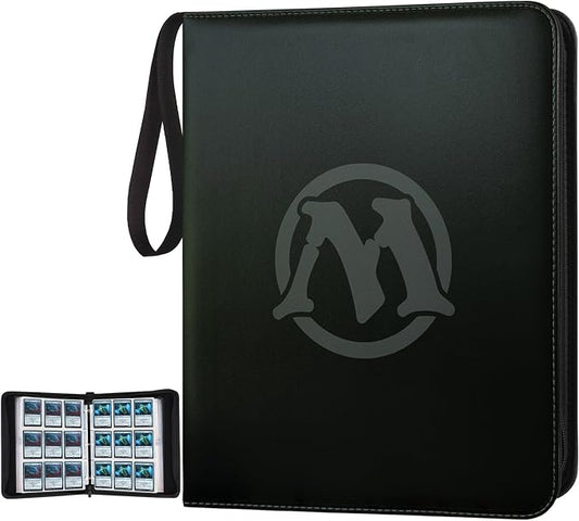 Trading Card Binder,9-Pocket Premium Collector Card Binder Holds 720 Cards,Standard Cards Collection Album Folder for MTG,TCG,Yugioh(Black 2)