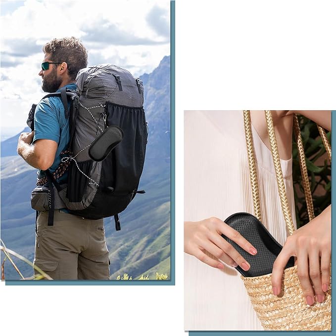 FINTIE Sunglasses Case, Hard EVA Shell Shockproof Sport Glasses Case with Metal Carabiner Travel Zipper Eyeglasses Holder
