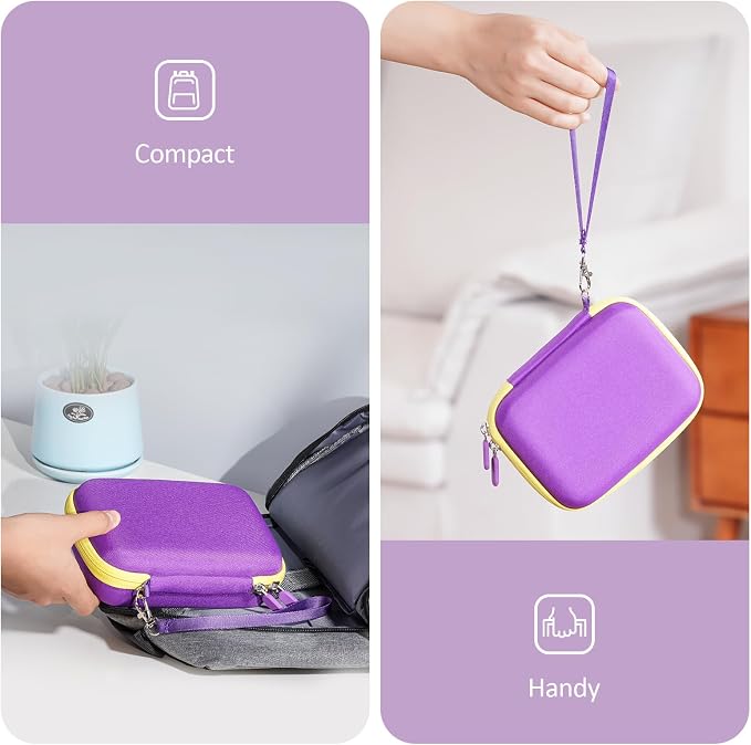 ProCase Hard Playing Card Game Carrying Case, Travel Storage Box Holds 300+ Trading Cards, Bag Holder for Classic Board Game UNO, Five Crowns，SKYJO, PlayMonster and More (Case Only) -Purple