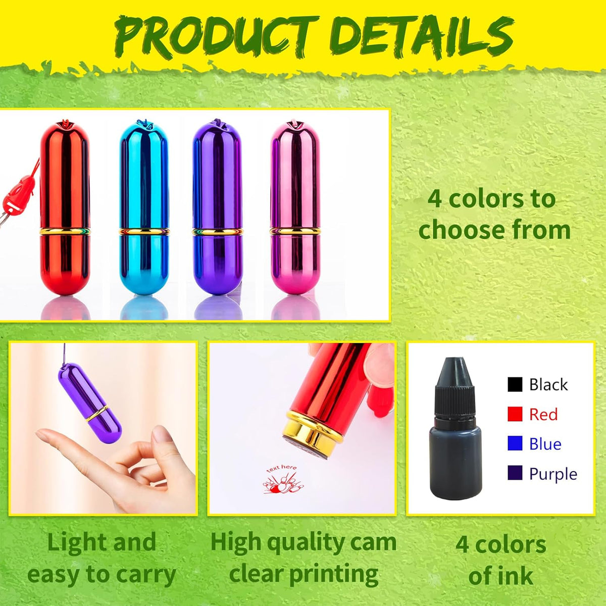 Custom Loyalty Card Personalized Self-Inking Stamp for Business, Reward, Food - Small Round Rubber