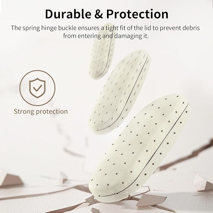 Glasses Case Hard Shell, Cute Sunglasses Case for Women Leather Protective Case for Eyeglass with Cleaning Cloth