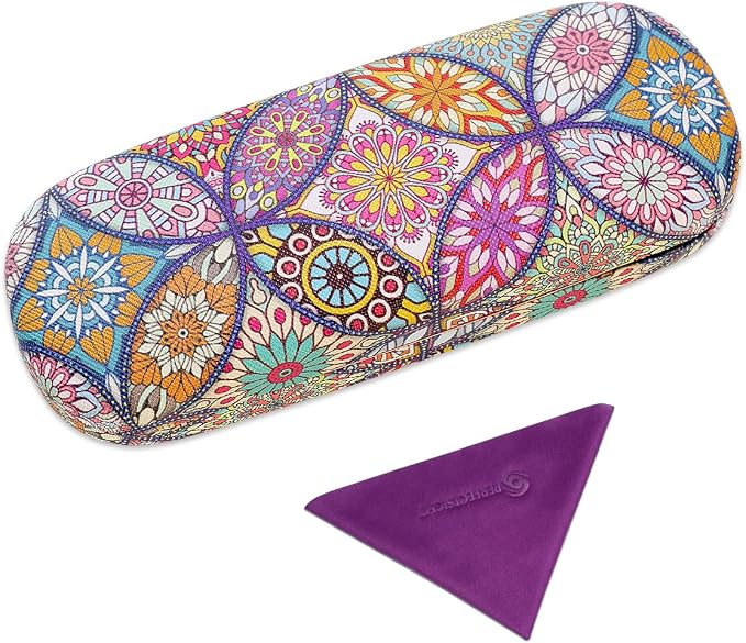 PERFECTSIGHT Hard Shell Eyeglasses Case, Kawaii Protective Glasses Case for Kids, Cute Eyeglass Case for Women Men Girls