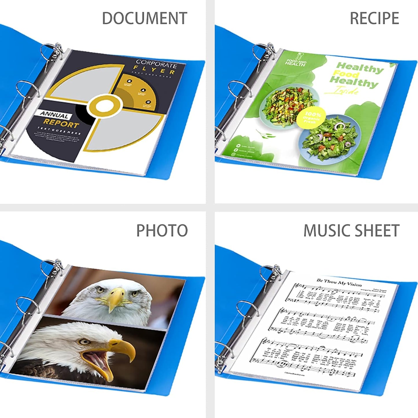 VST Sheet Protectors 8.5 x 11 Inch for 3 Ring Binder, Crystal Clear Page Protectors, Medium Weight Plastic Sleeves, Top Loading Paper Protector Acid Free, Letter Size, Dry Erase Pocket, 500 Sheets