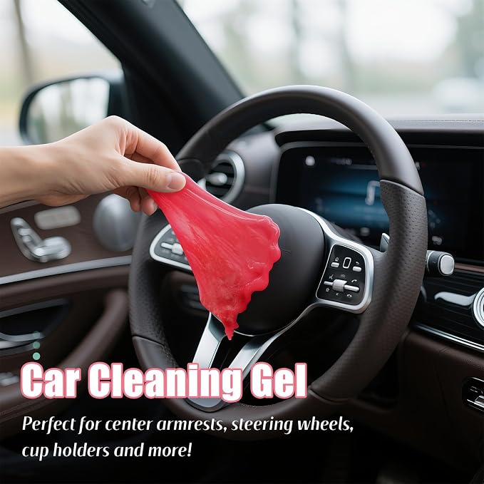 ASFSKY Car Cleaning Gel, Sakura | Cleaning Putty for Car Interior, Keyboard Dust Remover, Universal Cleaning Gel, Pink, 1 Pack