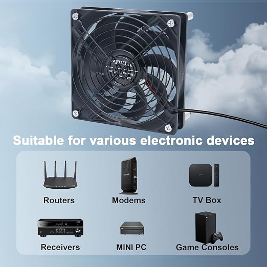 USB Computer Cooling Fan 5V USB Power with Speed Controller USB Router Fan for Router TV Box Mini PC Cabinet 120mm