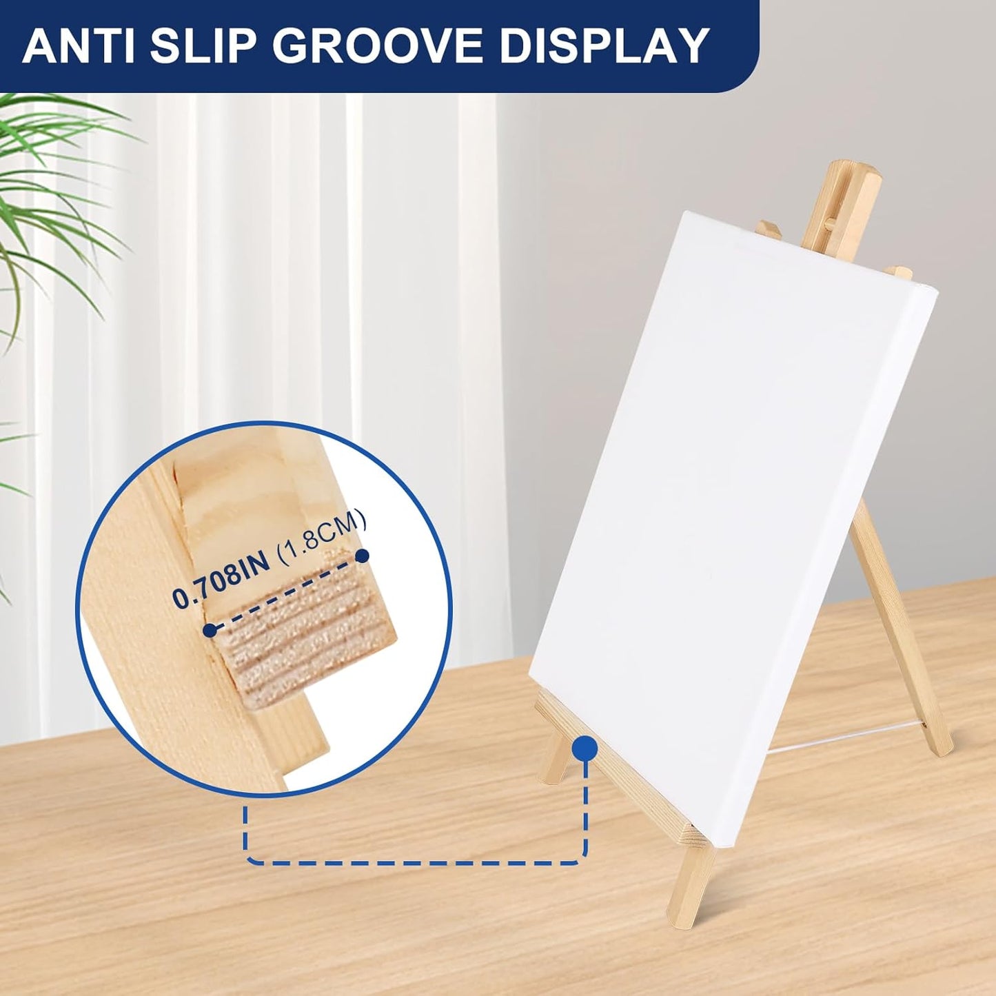 ESRICH 10pcs 17 Inch Tabletop Easels,Wood Easel for Painting,Tripod, Painting Party Easel, Kids Student Desktop Easel for Painting,Paint Easel for Canvas Painting