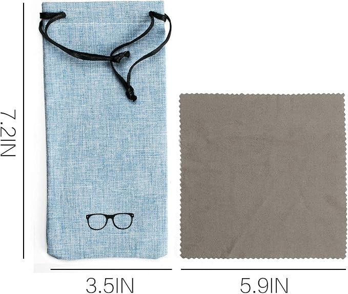 Vemiss Hard Shell Sunglasses Case, Large Linen Fabric Protective Glasses Case for Men Women