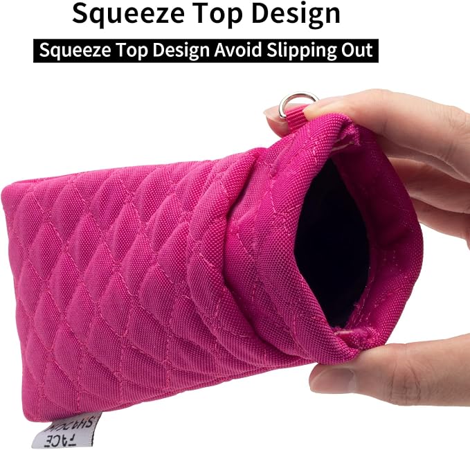 Face Shadow Double Glasses Case Soft Eyeglass Case For Women Men Squeeze Top Sunglasses Case With Cleaning Cloth