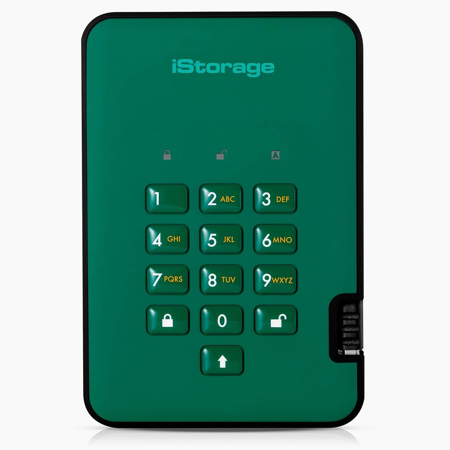 iStorage diskAshur2 HDD 3TB Green | Secure portable hard drive | Password protected | Dust & water resistant | Hardware Encryption